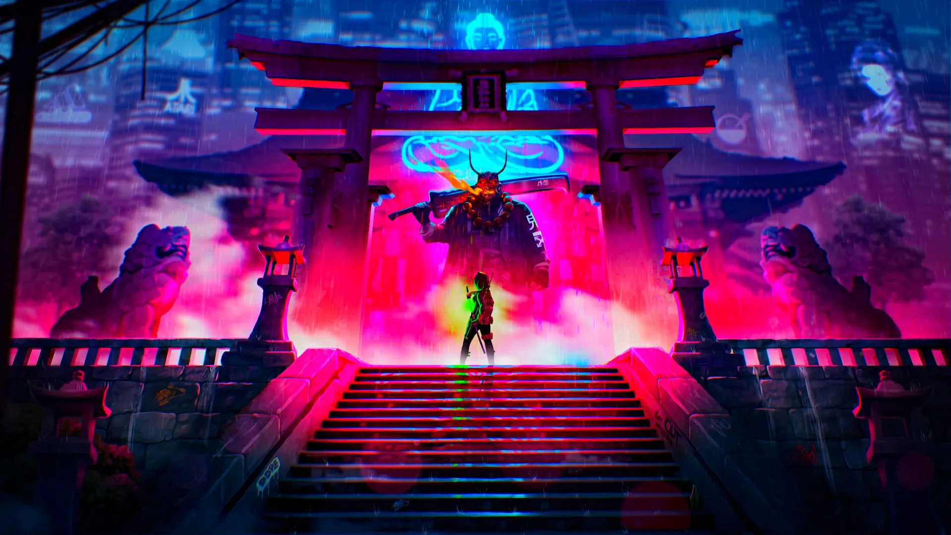 赌博游戏赛博都市夜景 - 大发娱乐